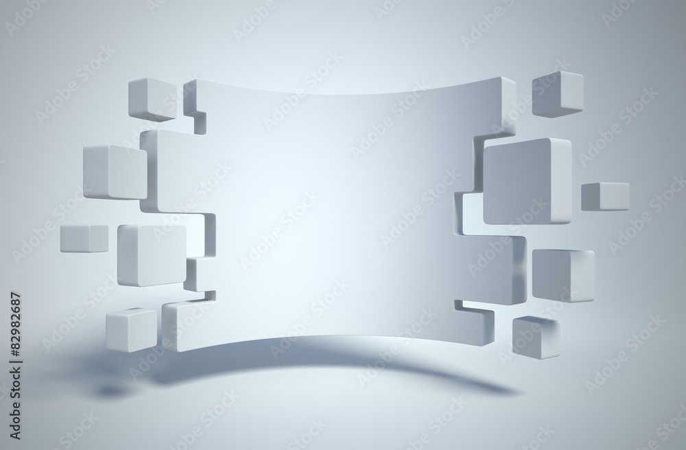 Poster abstract geometry as 3d background