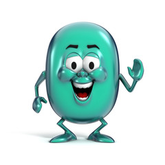 smiling cartoon font letter O