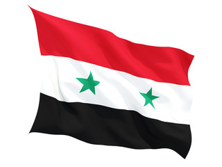 Waving flag of syria