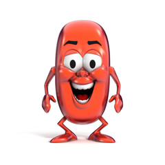 smiling cartoon font letter I