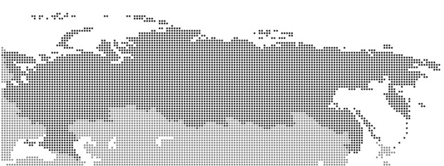 Fototapeta na wymiar Russland - Karte in Punkten
