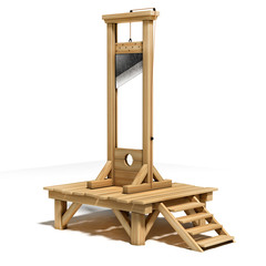guillotine 3d illustration