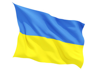 Waving flag of ukraine