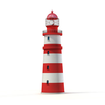 lighthouse 3d illustration