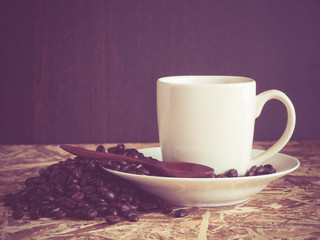 Coffee with filter effect retro vintage style