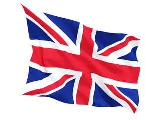 Fototapeta premium Waving flag of united kingdom