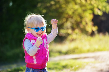 happy little girl outdoor