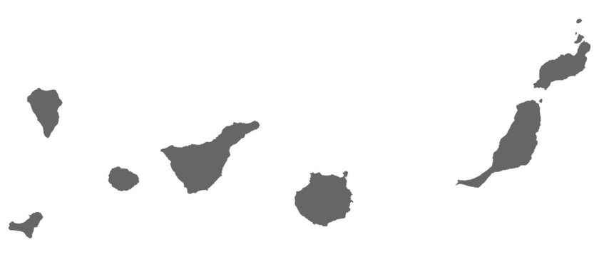 Kanarische Inseln in grau