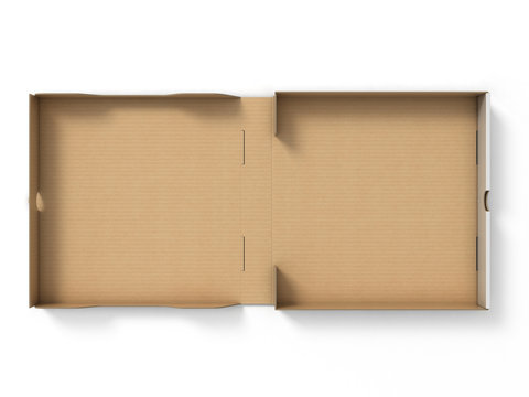 Blank Pizza Box Isolated 