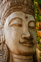 Fototapeta na wymiar Cambodia wood carving art