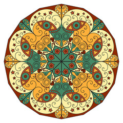 Round ethnic pattern