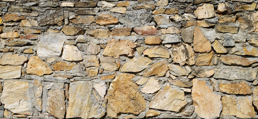 Old stone wall closeup