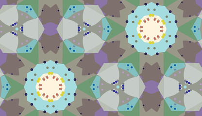 Blue Purple and Brown Seamless Pattern