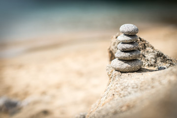 Zen Stones on the beach