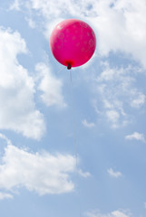 Vintage balloons flying in the sky