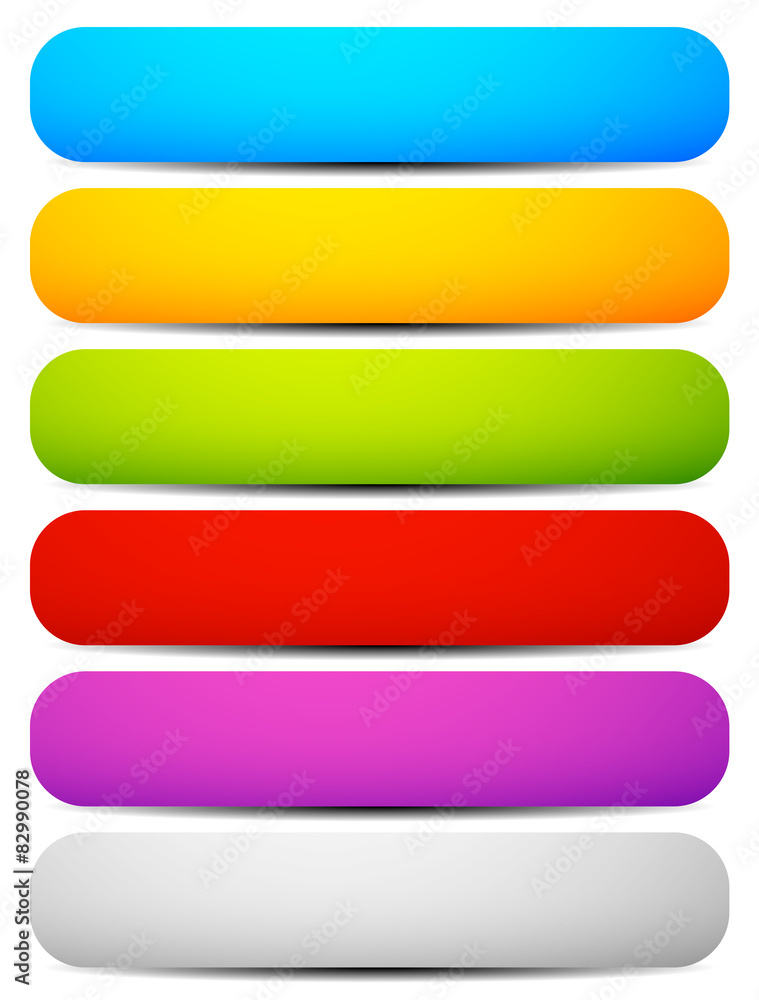 Poster set of colorful long, horizontal button, banner backgrounds with