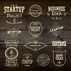 Startup project badges logos and labels for any use