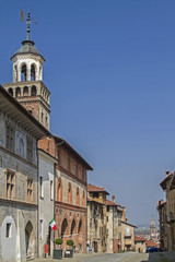 Fototapeta na wymiar Salita al Castello in Saluzzo