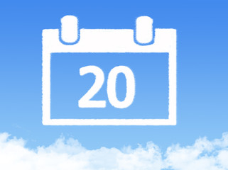 Calendar cloud shape