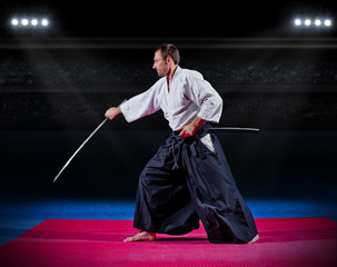 Martial arts fighter with sword
