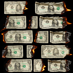 Burning dollars