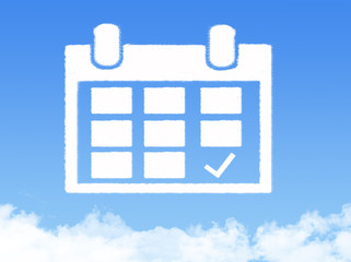 calendar cloud shape