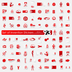 Set of invention stickers