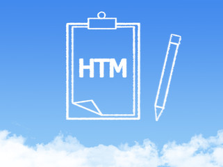 Notepad paper document cloud shape