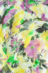 chiffon with floral ornament, background