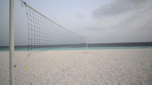 Sand beach and ocean wave, South Male Atoll. Maldives
