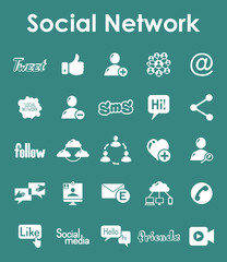 Set of social network simple icons