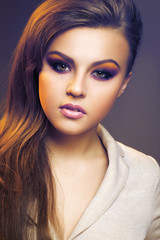 Naklejka premium portrait of a beautiful girl with red hair