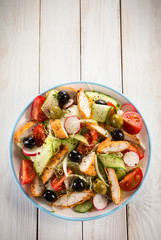 Roast chicken fillet and vegetables 