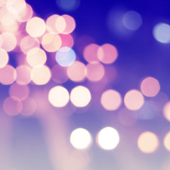Obraz premium blue christmas background with bokeh lights