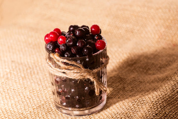 cup of frozen berries