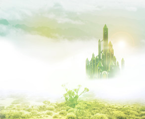emerald city in mist 2
