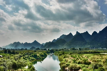 Tuinposter Yulong rivier Guilin Yangshuo Guangxi China © snaptitude