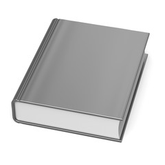 White blank book empty clean bookcase single template