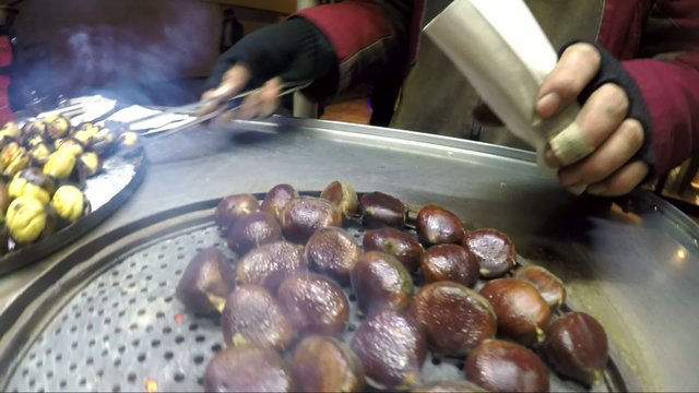 roasted auburn peddlar barbecue Turkish fast food in Istanbul