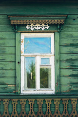 vintage window and old stone wall textured  wallpaper background