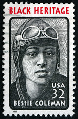 Postage stamp USA 1995 Bessie Coleman, aviator
