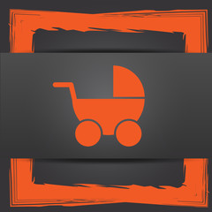 Baby carriage icon