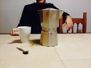 Man having a cup of coffee