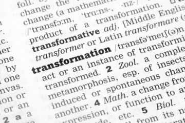 Dictionary definition transformation - obrazy, fototapety, plakaty