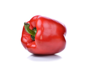 sweet red pepper isolated on white background