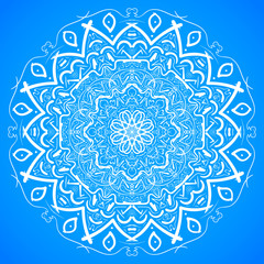 Hand Drawn Mandala Ornament Sketch Mockup vector background