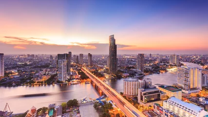 Zelfklevend Fotobehang Bangkok Cityscape © kobozaa