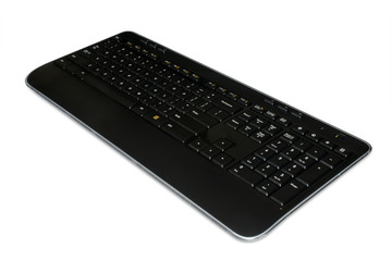 Isolated black computer keyboard on white