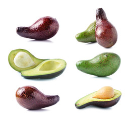 avocado  on white background