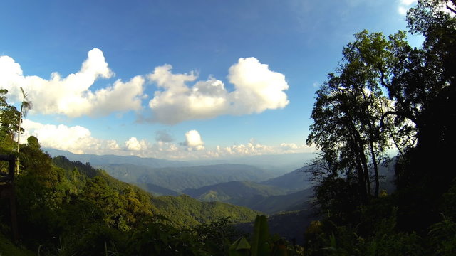 Movement of cloud at mountain, Nan, Thailand. time lapse.